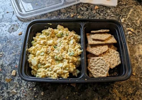 12. Simple Egg Salad & Crackers Box