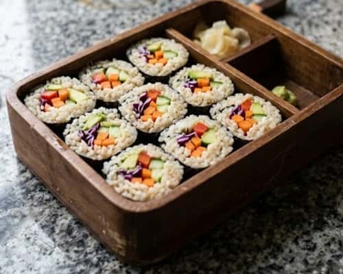 2. Rice & Veggie Sushi Rolls
