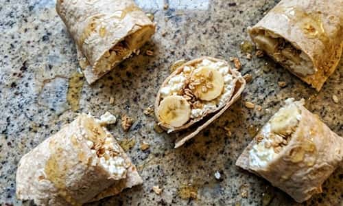 2. Sweet Cottage Cheese Banana Wrap