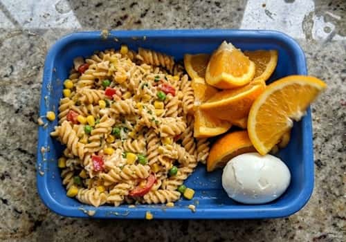 3. Cheesy Pasta Salad Box