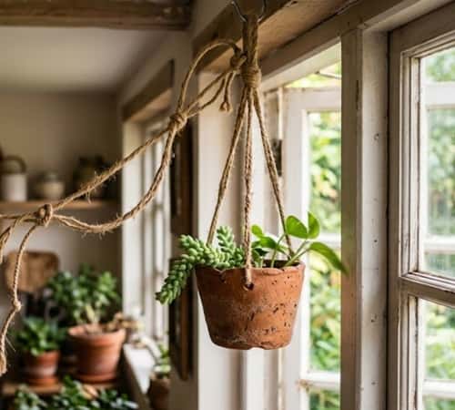 3. Hanging Pinch Pot Planter