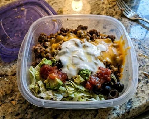 3. Keto Taco Bowl