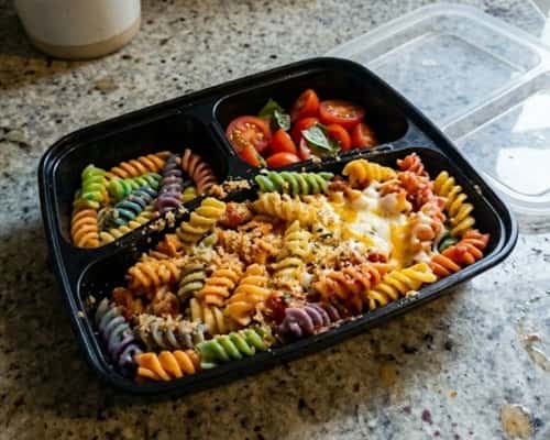 3. Rainbow Pasta Bento