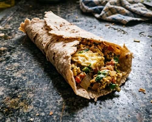 4. Masala Egg Bhurji Wrap