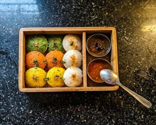 4. Rainbow Idli Bites Box