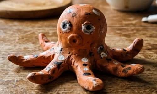 5. Cute Clay Octopus Pencil Topper