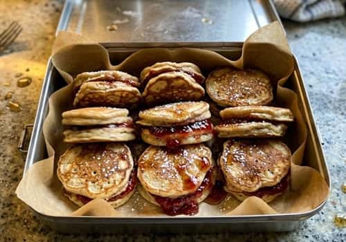 5. Mini Pancake Sandwich Bites