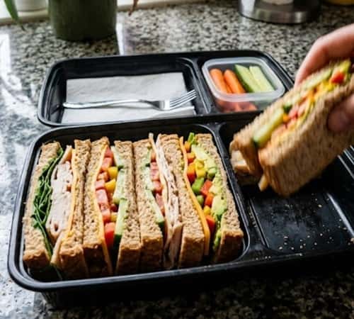 5. Rainbow Sandwich Strips Bento