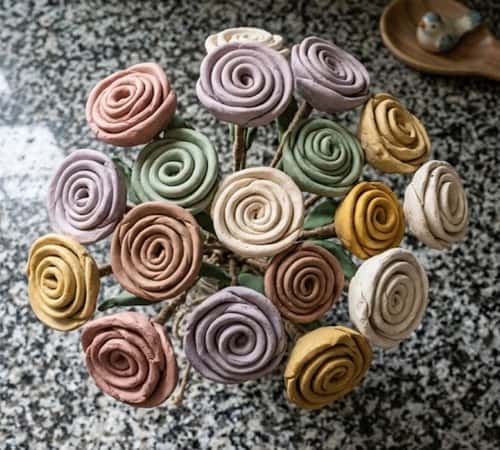 5. Spiral Clay Flower Bouquet