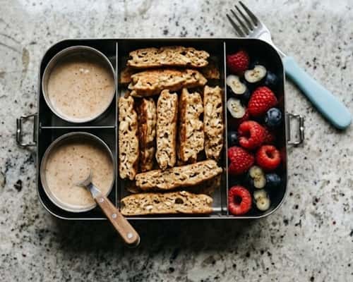 6. Banana Oat Mini Pancake Dippers