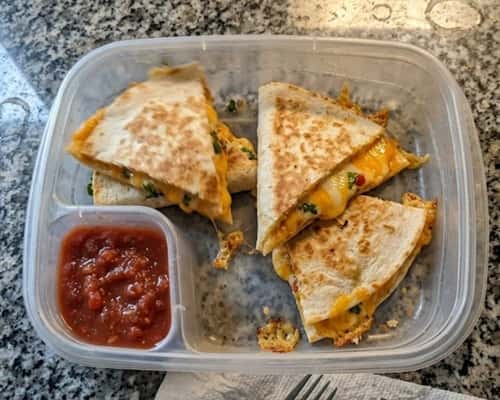 6. Cheesy Quesadilla Triangles