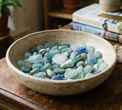 6. Sea Glass Inspired Clay Pebbles
