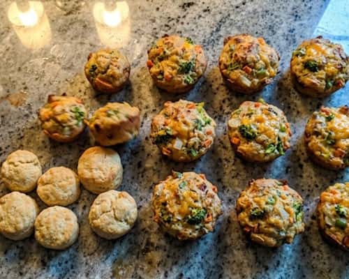 6. Veggie & Cheese Muffin Bites