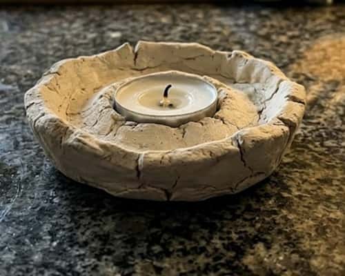 7. Clay Candle Holder