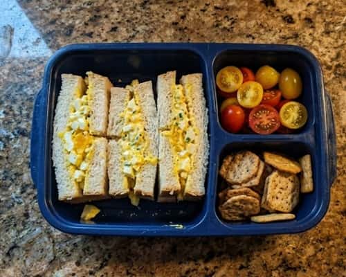 7. Creamy Egg Salad Sandwich Fingers