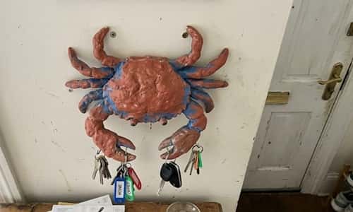 8. Clay Crab Key Holder