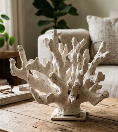 8. Coral-Inspired Clay Sculptures
