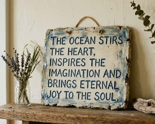 9. Beach Quote Clay Plaques