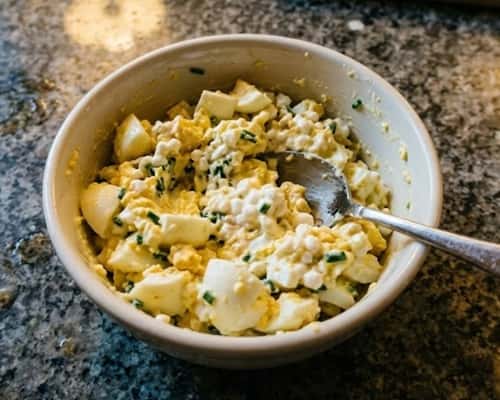 9. Cottage Cheese Egg Salad Bowl