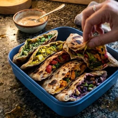 9. Rainbow Paratha Pocket Bento