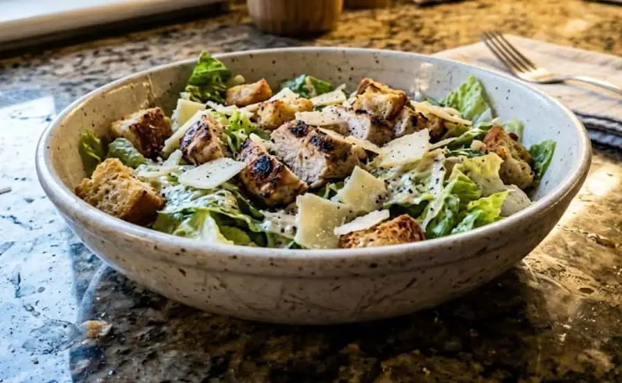 Chicken Ceasar Salad - completed