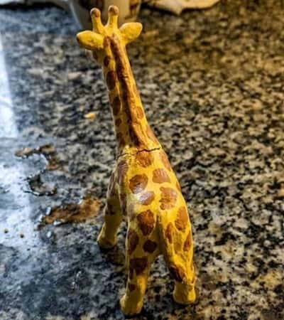 Clay Giraffe Sculpture - completed