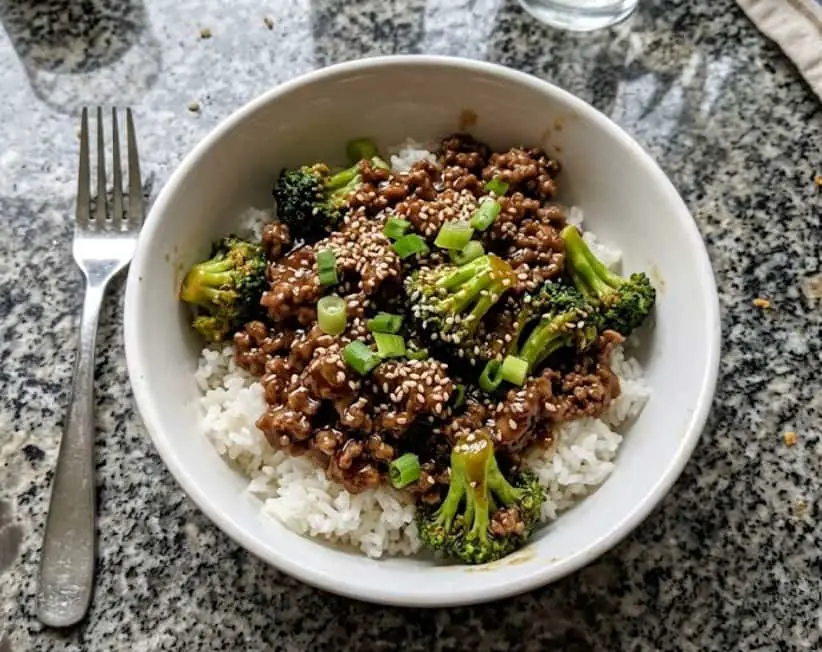 Ground Beef and Broccoli - completed