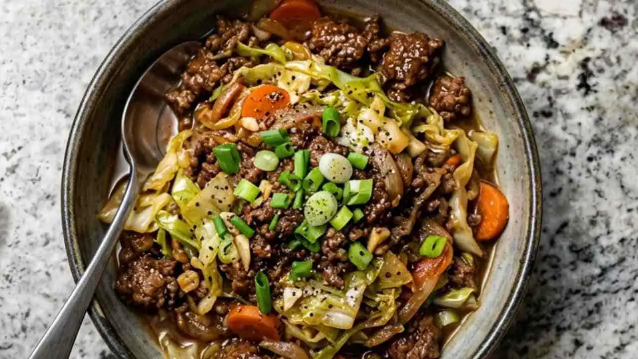 Ground Beef and Cabbage Recipe - featured