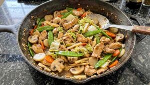 Moo Goo Gai Pan Chinese Stir Fry - featured