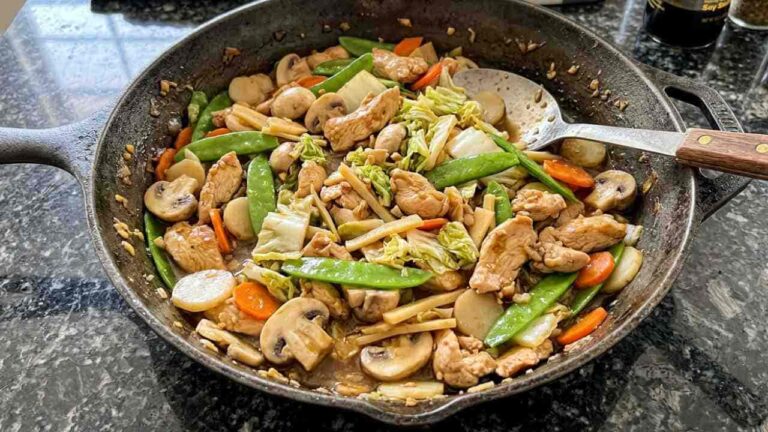 Moo Goo Gai Pan Chinese Stir Fry - featured