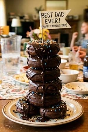 10. Chocolate Donut Tower