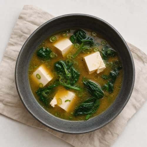 10. Miso and Silken Tofu Soup with Summer Greens