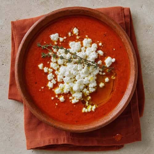 11. Roasted Red Pepper and Feta Soup