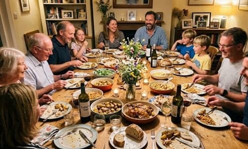 12. Cozy Family Feast Table