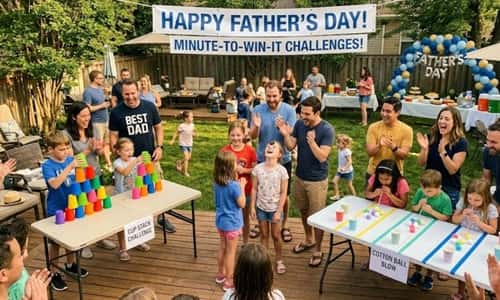 12. Father's Day Family Minute-To-Win-It Games