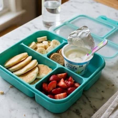 12. Mini Pancake & Yogurt Protein Box