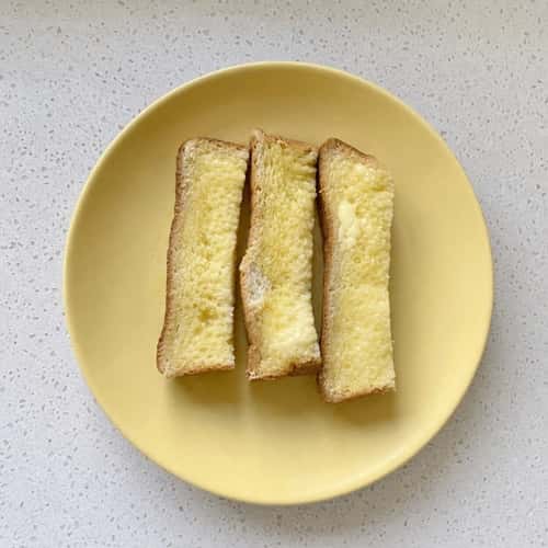 12. Plain White Bread Fingers with Butter