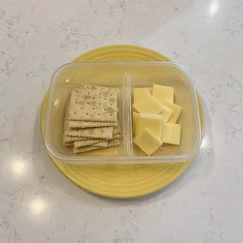 2. Plain Cheese and Cracker Stack