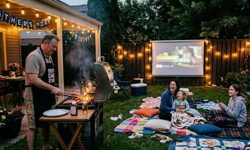 4. Backyard Movie Night BBQ