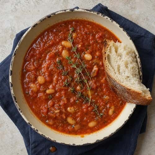 4. Tomato, White Bean and Thyme Summer Stew-Soup