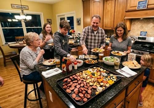 5. Smoked Sausage and Sheet Pan Vegetables