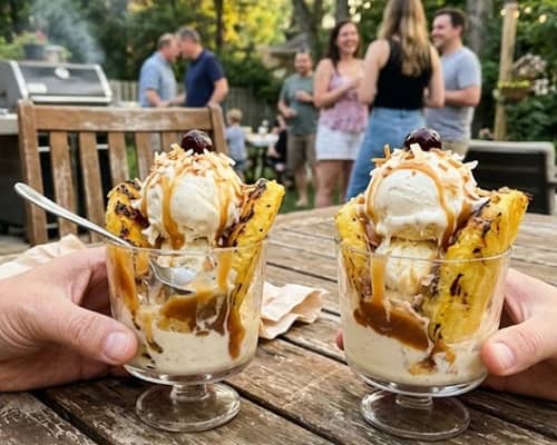 6. Grilled Pineapple Sundae Cups
