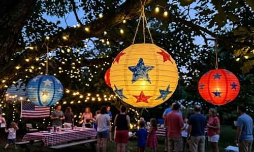 7. DIY Painted Star Lanterns