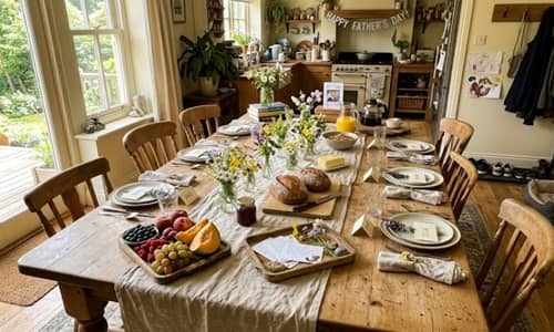 8. Father's Day Brunch-to-Dinner Farmhouse Table