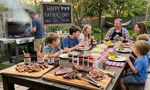 9. Father's Day Grill Master Table