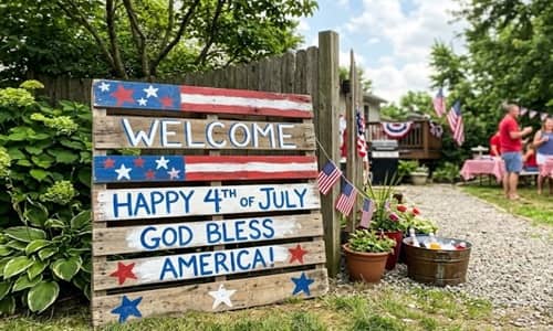 9. Painted Pallet Welcome Sign