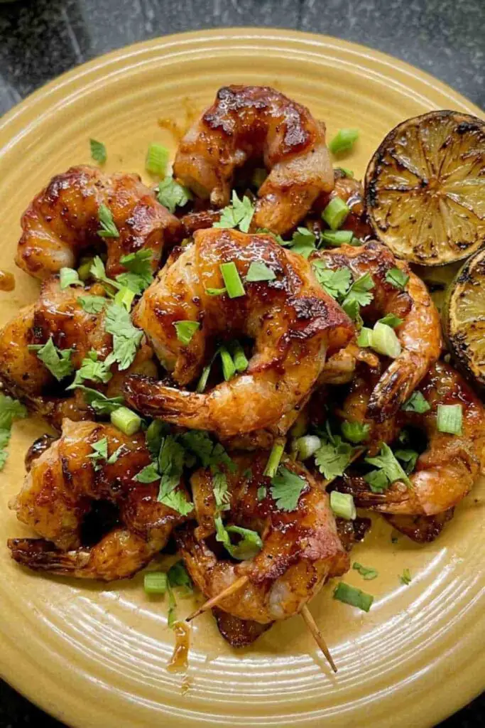 BBQ Bacon Wrapped Shrimp