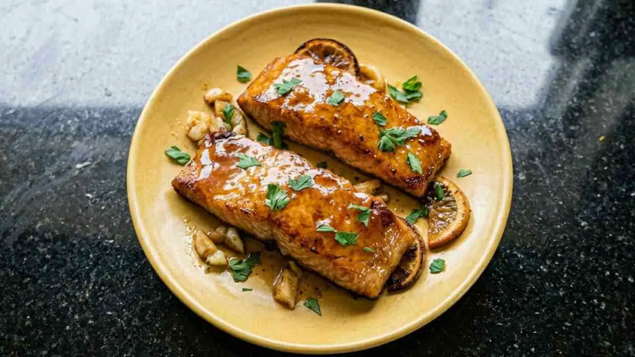 Honey Glazed Salmon - featured