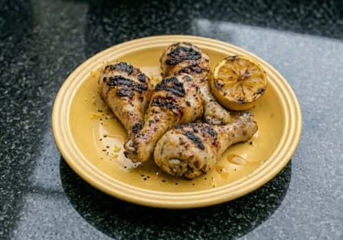Lemon Pepper Grilled Drumstick With Charred Honey Citrus Glaze - completed