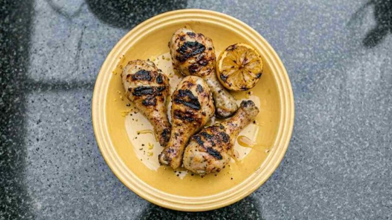 Lemon Pepper Grilled Drumstick With Charred Honey Citrus Glaze - featured
